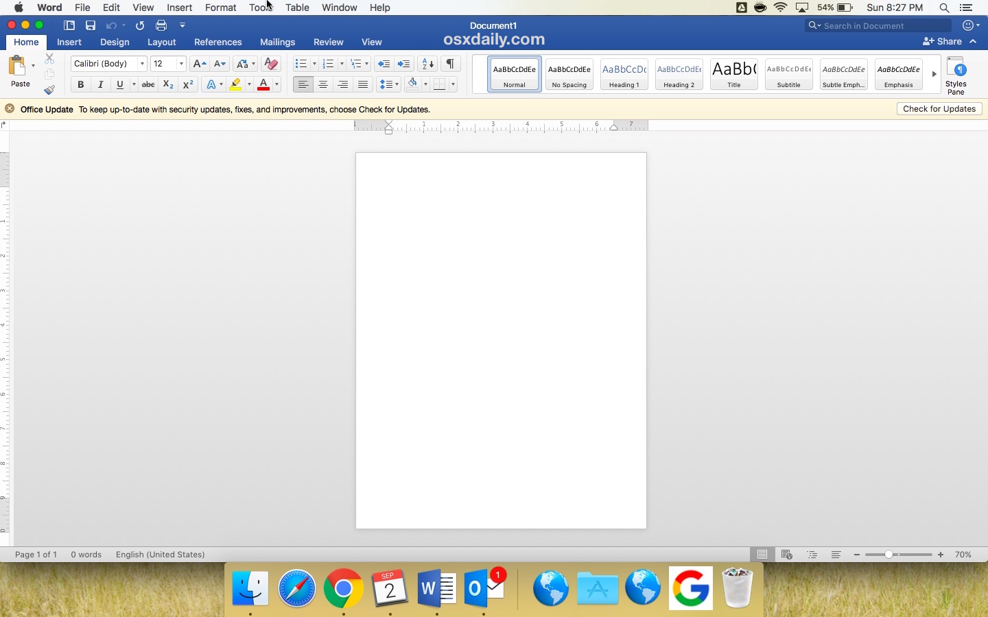 check for microsoft word updates on mac